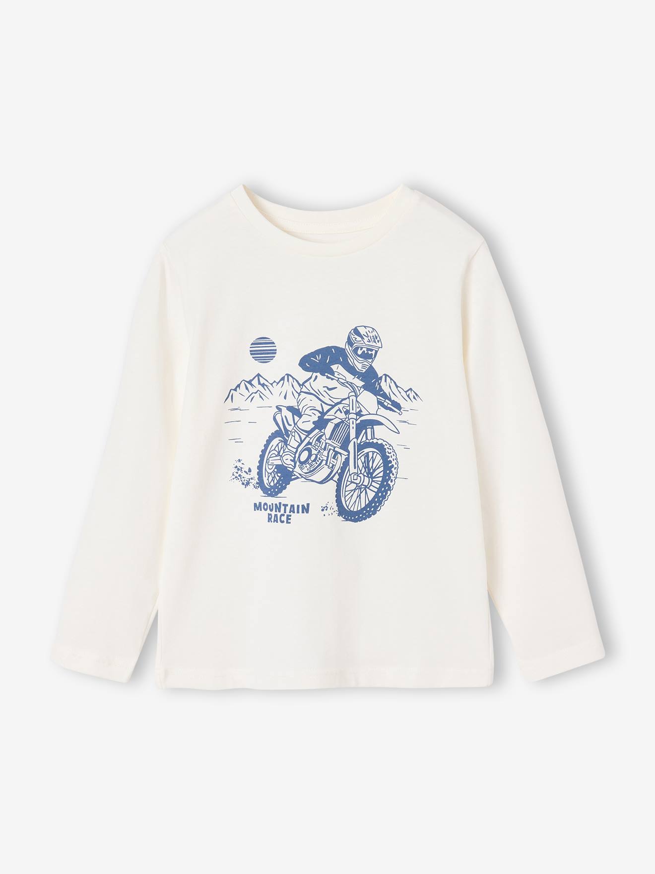 T-shirt manches longues garçon blanc