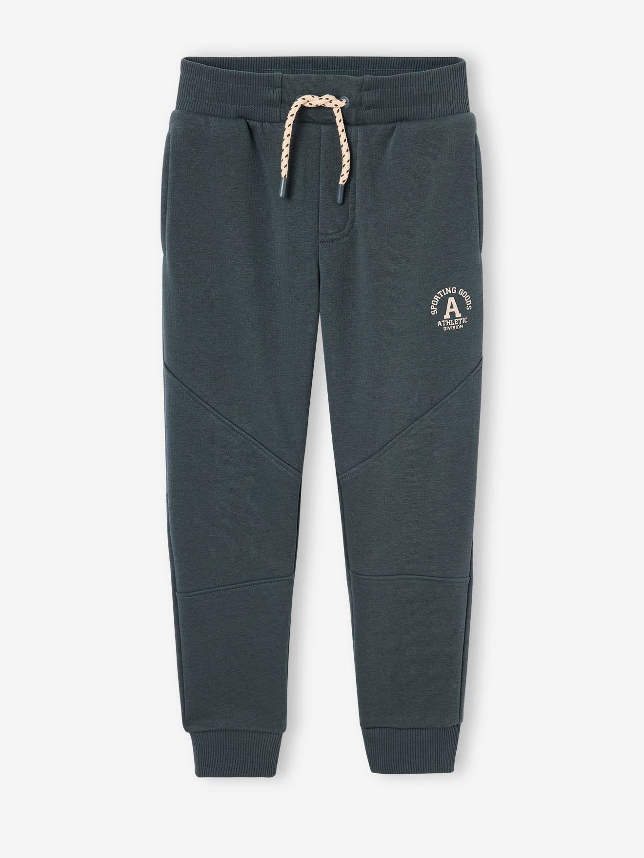 Pantalon jogging Athletic garçon en molleton anthracite