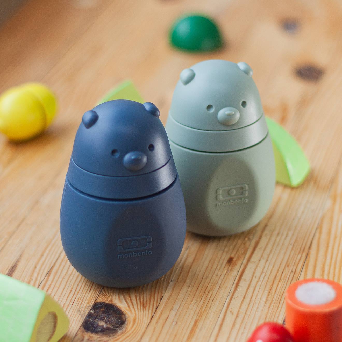 Gourde Réutilisable Avec Tétine En Silicone 150ml Yummy Vert/bleu (Monbento) - Image 2
