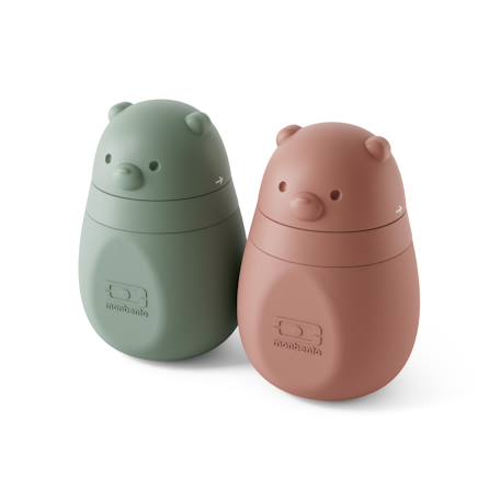 Monbento - Gourde Réutilisable Avec Tétine En Silicone 150ml Yummy Vert/rose