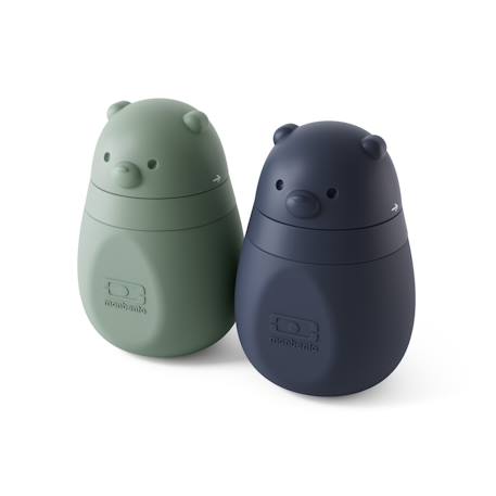 Monbento - Gourde Réutilisable Avec Tétine En Silicone 150ml Yummy Vert/bleu
