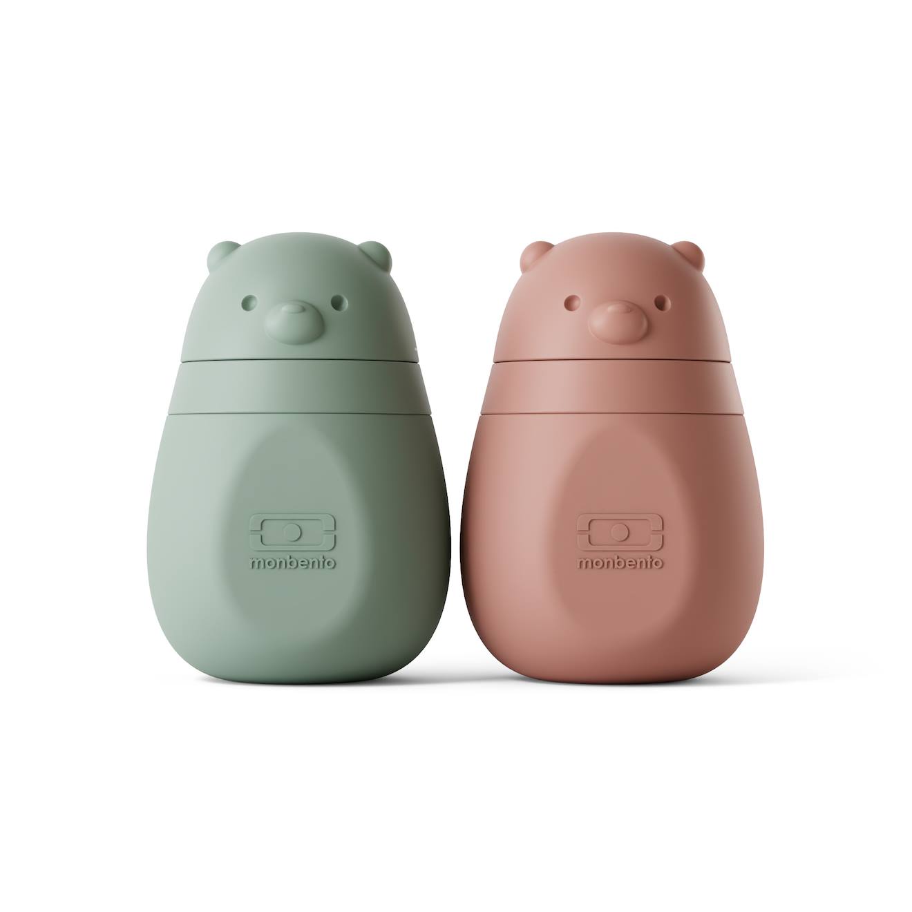 Gourde Réutilisable Avec Tétine En Silicone 150ml Yummy Vert/rose (Monbento) - Image 1