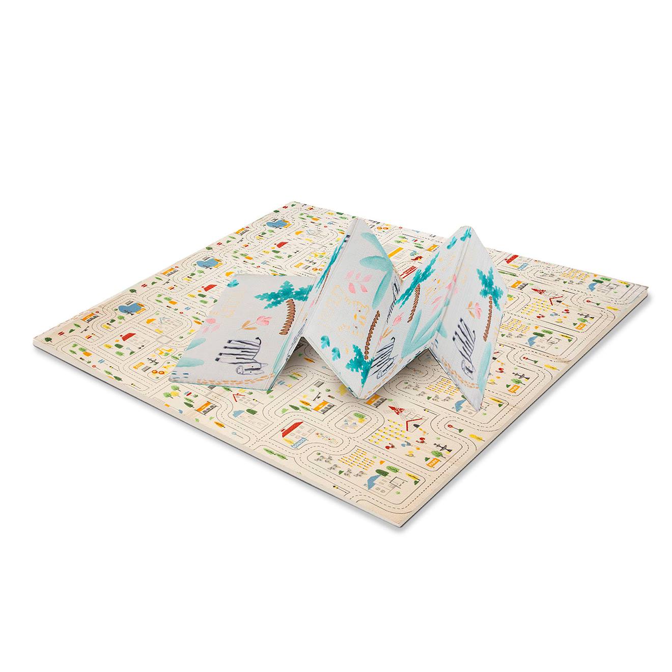 Tapis De Jeu 120x180 Cm Pliable Animaux-ville