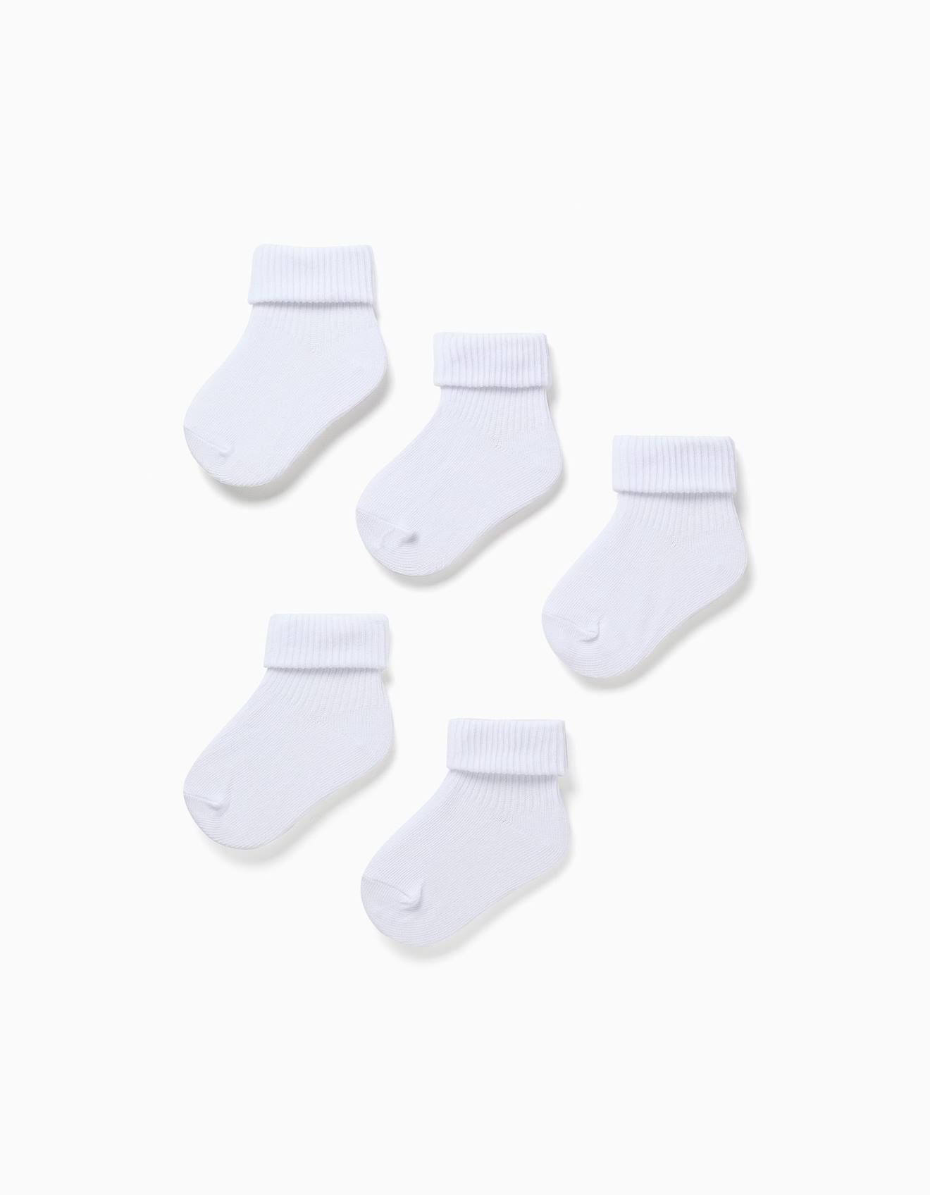 Pack 5 Paires De Chaussettes Avec Revers Ctel Blanc 12 €