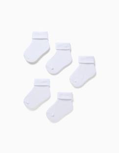 Pack 5 paires de chaussettes avec revers côtelé  - vertbaudet enfant