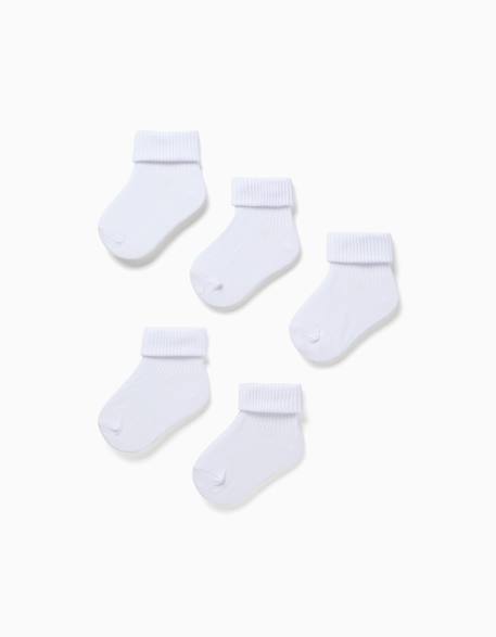 Bébé-Chaussettes, Collants-Pack 5 paires de chaussettes avec revers côtelé
