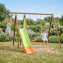 Jouet-Jeux de plein air-Portique poutre métal 2,30 m techwood premium xalto - 5 enfants