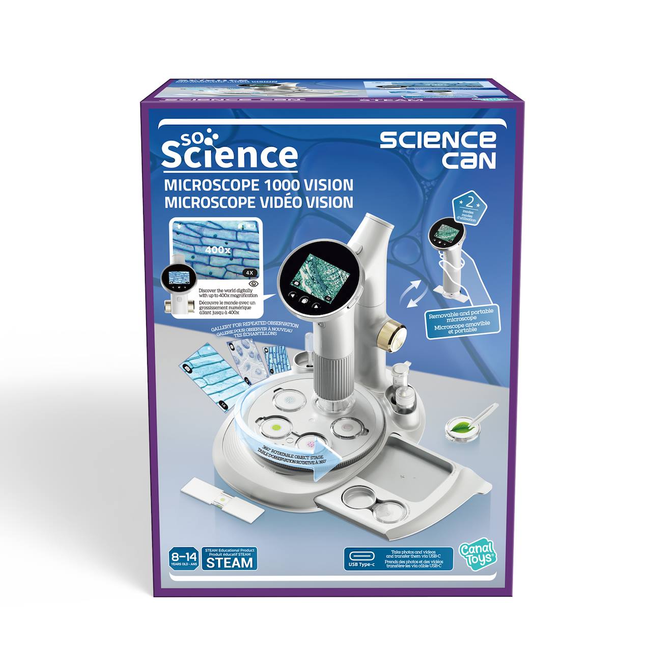 Microscope Vidéo Avec Écran Intégré - So Science Multicolore