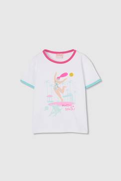 -T-shirt coton imprimé piscine pour fille