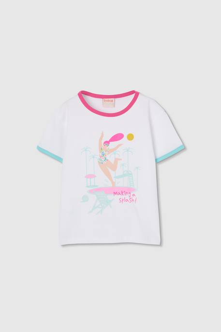 T-shirt coton imprimé piscine pour fille  - vertbaudet enfant