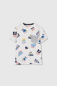 T-shirt coton imprimé marin pour garçon  - vertbaudet enfant