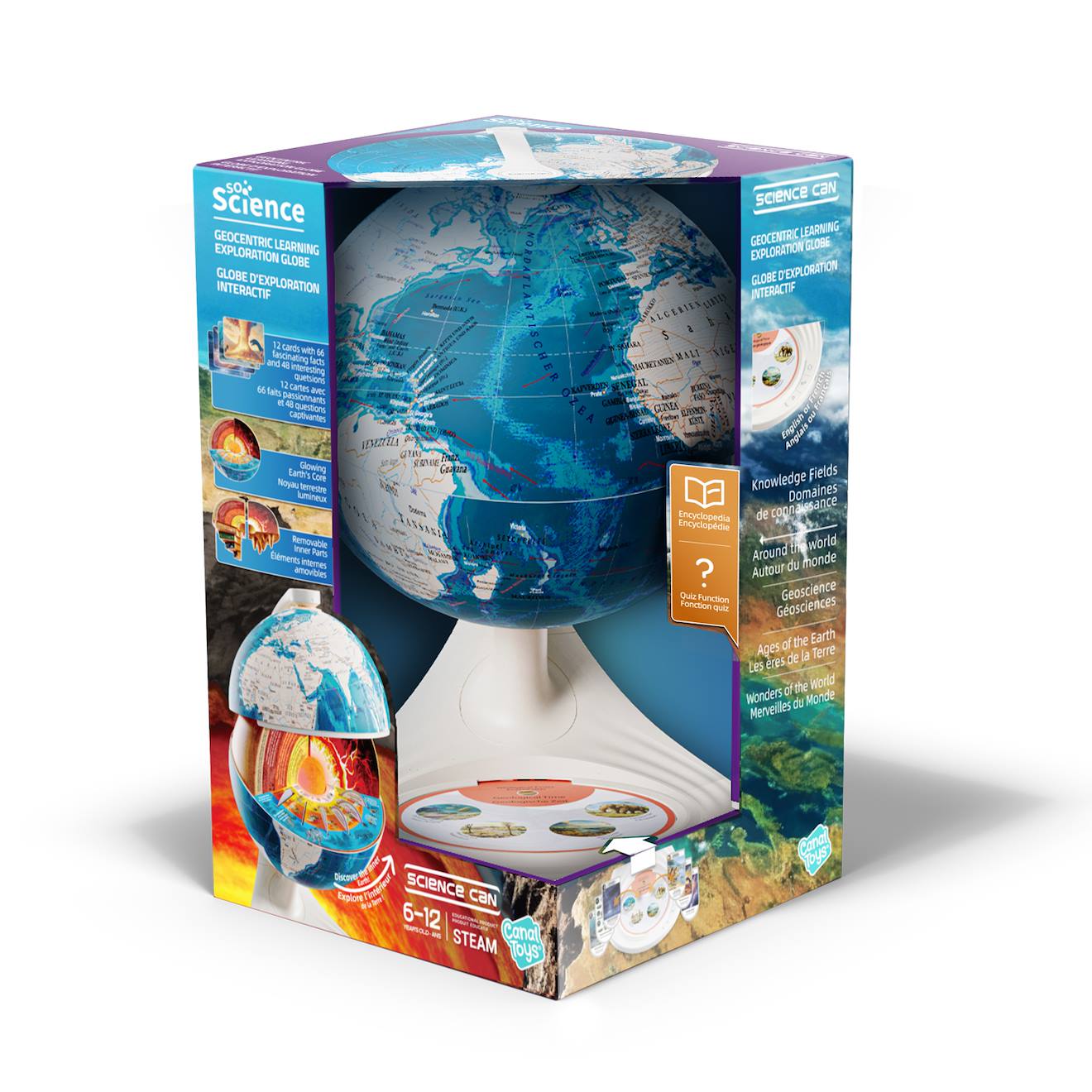Globe D’exploration Interactif 3d Avec Cartes Éducatives - So Science Multicolore