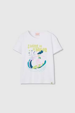 -T-shirt coton imprimé surfeuse pour fille