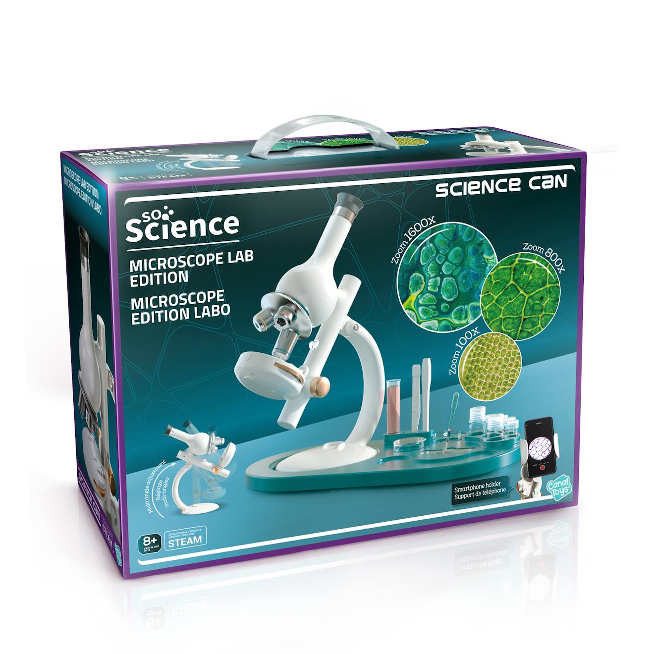 Microscope Édition Labo Jusqu'à 1600x - So Science Multicolore