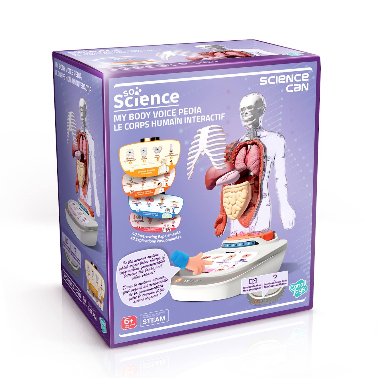 Corps Humain Interactif 3d Avec Organes Amovibles Et Quiz Éducatif - So Science Multicolore