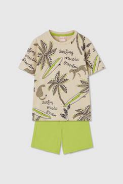 Ensemble enfant t-shirt et bermuda en coton  - vertbaudet enfant