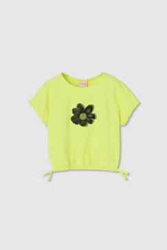 -T-shirt fille en jersey élastique