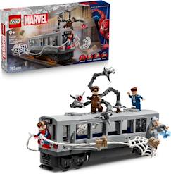 Jouet-Lego 76321 - la scène du train de spider-man et docteur octopus marvel