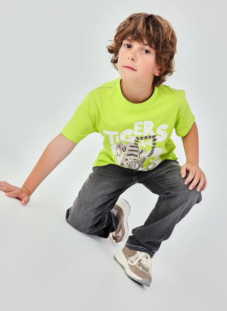 T-shirt coton imprimé tigre pour garçon  - vertbaudet enfant