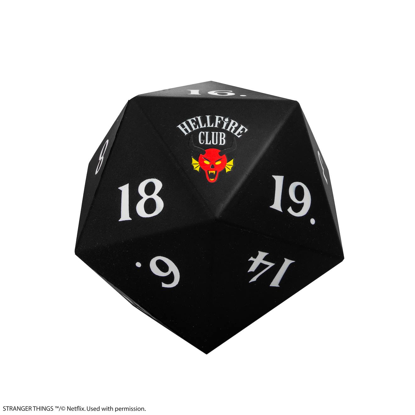 Jouet Squishy Dé Hellfire Club Anti Stress Enfant - Stranger Things Noir