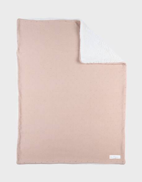 Couverture en coton biosherpa Beige+Bleu+Marron+Rose 20 - vertbaudet enfant 