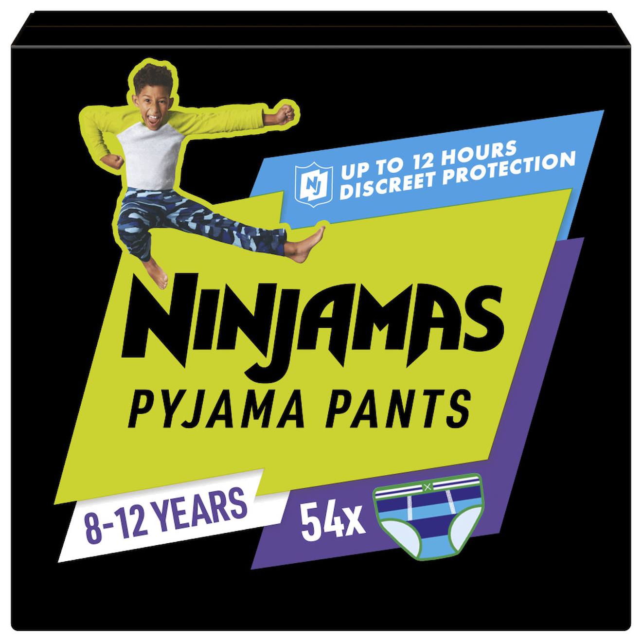 Ninjamas Pyjama Pants Garçon, 54 Sous-vêtement De Nuit, 8-12 Ans, Paquet 1 Mois Multicouleur