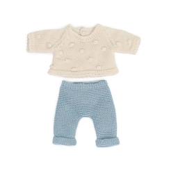 Jouet-Ensemble tricoté 21cm - pull et pantalon