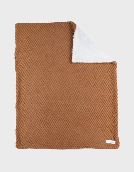 Couverture en coton biosherpa Beige+Bleu+Marron+Rose 14 - vertbaudet enfant 