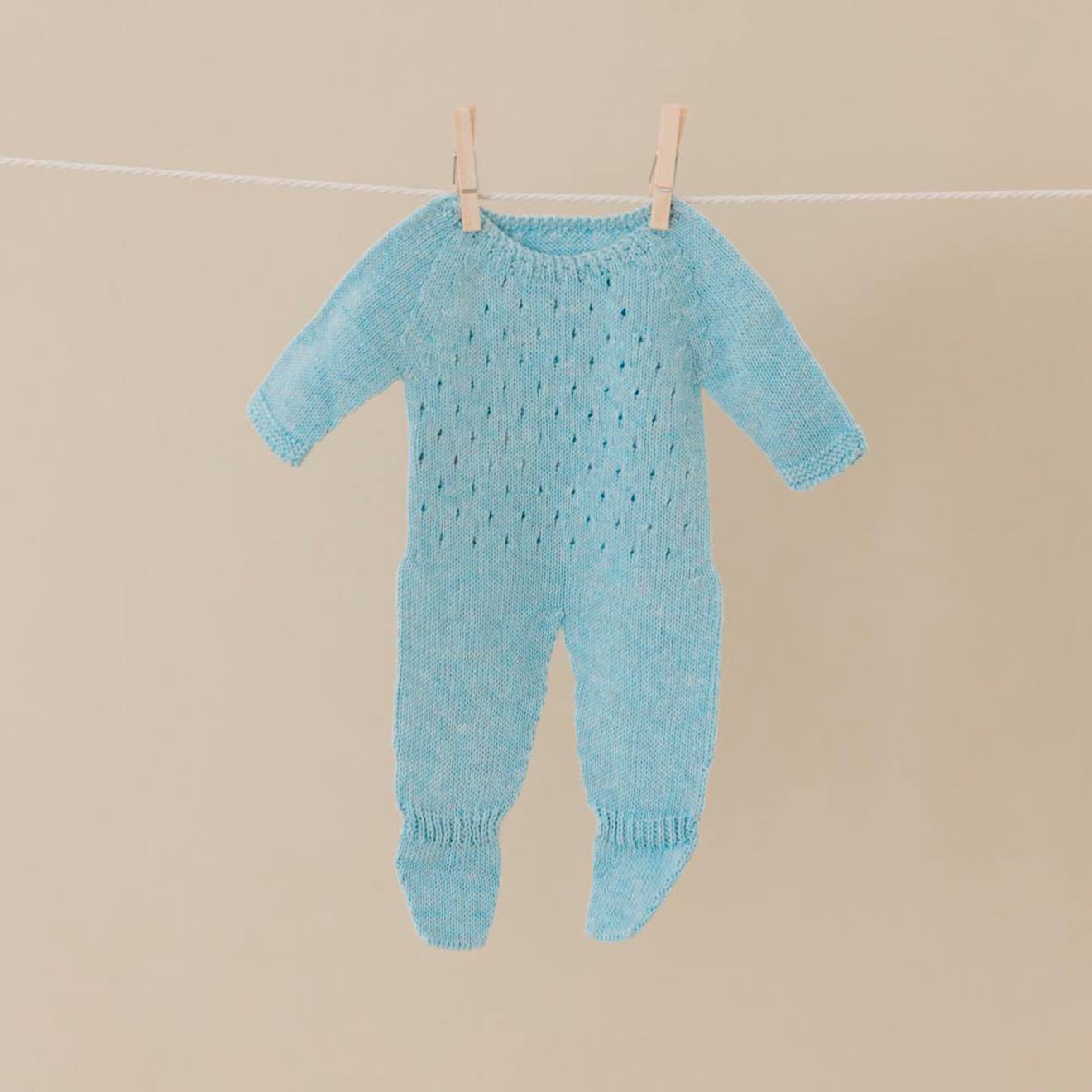 Pyjama En Tricot Bleu Pour Poupée De 38cm Bleu (Miniland) - Image 1