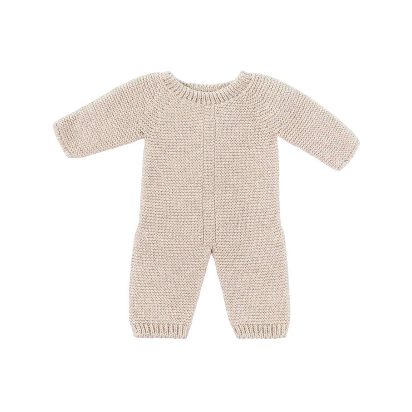 Pyjama En Tricot Couleur Lin Pour Poupée De 38cm Blanc