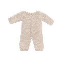 -Pyjama en tricot couleur lin pour poupée de 38cm