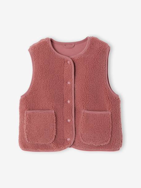 Fille-Gilet fille sans manches en sherpa 