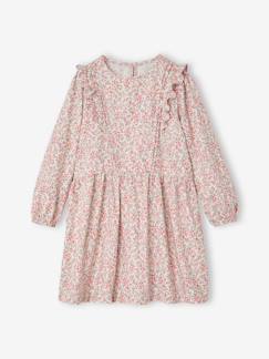 -Robe courte fille manches longues