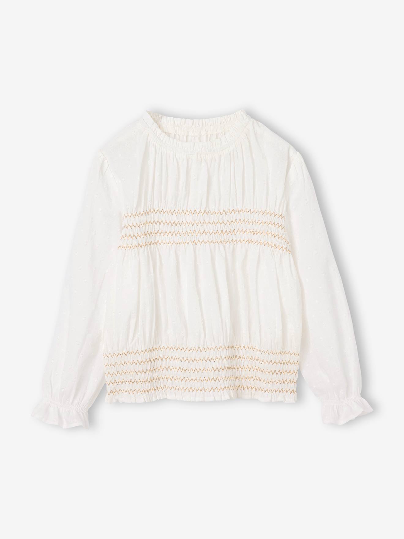 Blouse manches longues fille cru 23€