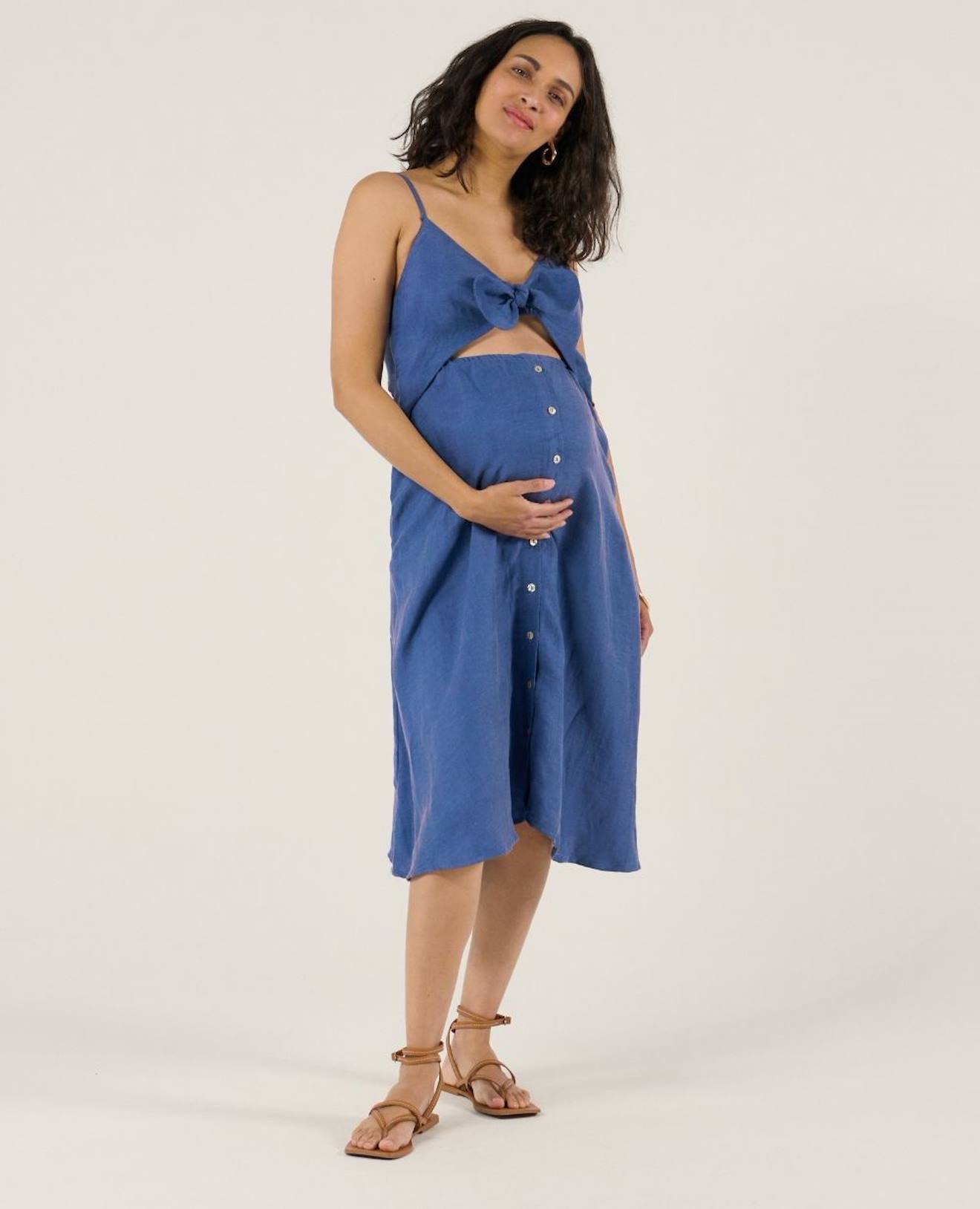 Robe D'allaitement Nolwenn Bleu Robe D'allaitement Nolwenn Bleu