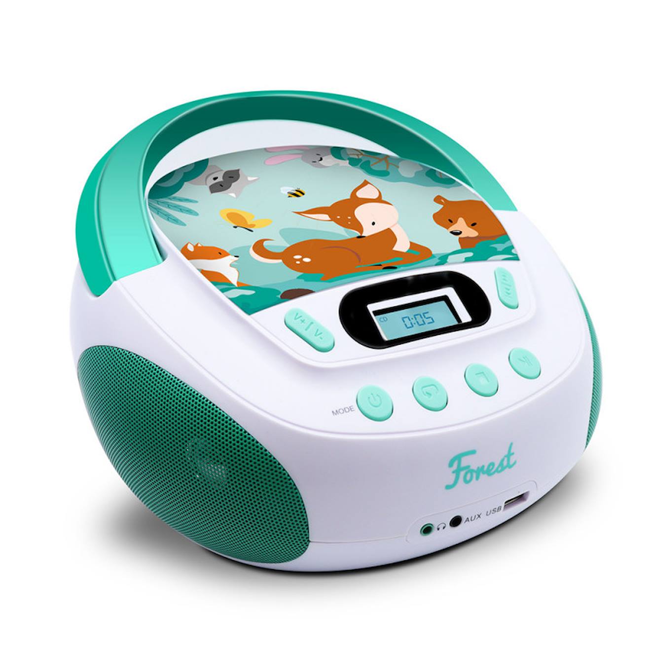 Lecteur Cd Mp3 Enfant Avec Port Usb Cyan