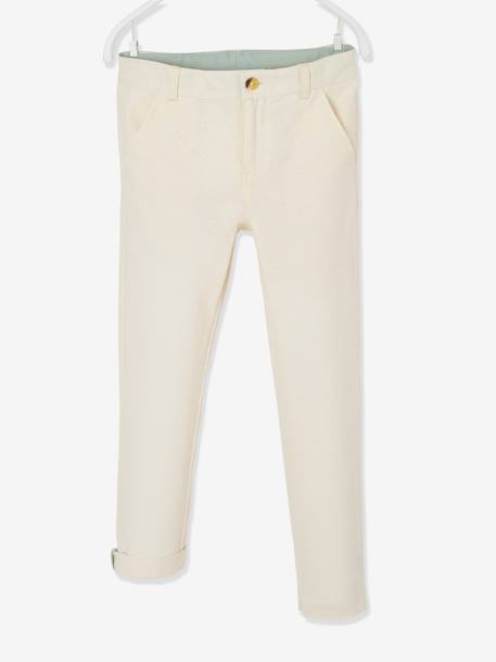 Pantalon garçon cérémonie chino en coton/lin beige+beige clair+bleu+marine foncé+vert sauge 11 - vertbaudet enfant 