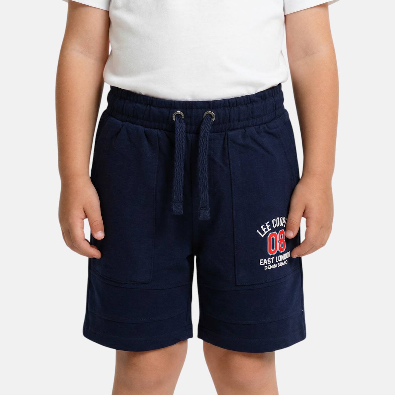 Bermuda Enfant Garçon Avec Logo Et Cordon Marine