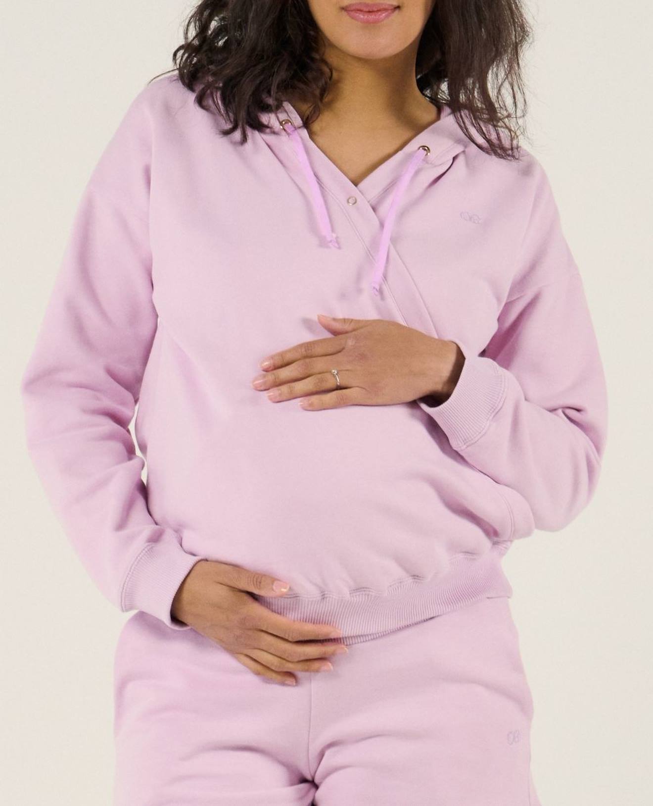 Sweat Hoodie De Grossesse Et D'allaitement Coconut Lila