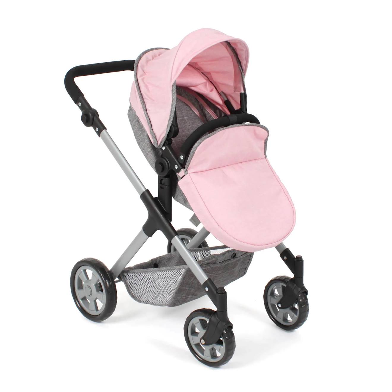 Poussette Pour Poupée Mila Gris Rose