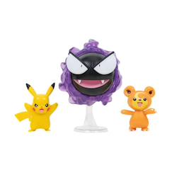 Jouet-Jeux d'imagination-Figurines, mini mondes, héros et animaux-Figurines de combat teddiursa, pikachu, nebulak