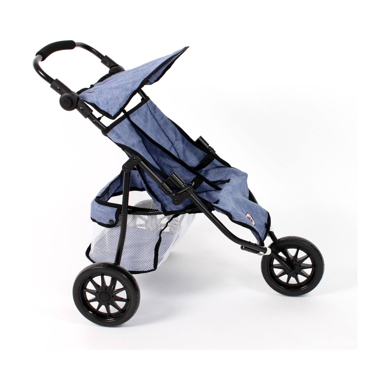 Poussette De Jogging Moderne À 3 Roues Pour Poupées Bleu