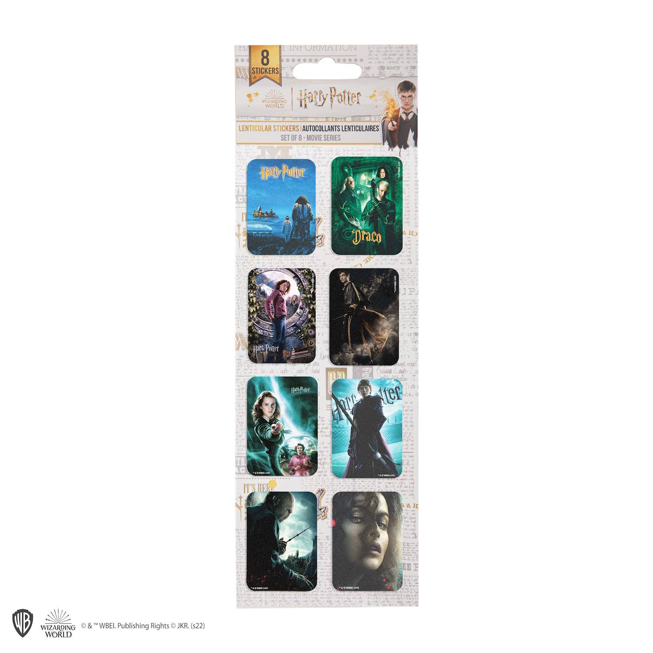 8 Autocollants Lenticulaires Posters Des Films Harry Potter - Harry Potter Multicolore
