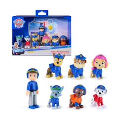 Jouet-Jeux d'imagination-Figurines, mini mondes, héros et animaux-Paw patrol - pat patrouille - coffret cadeau 7 figurines