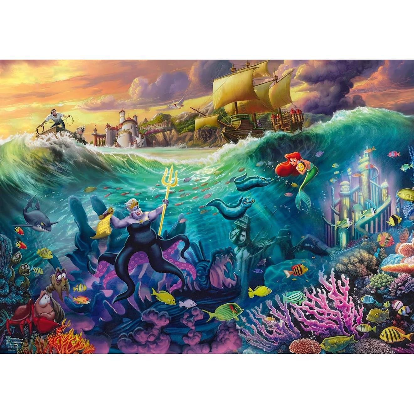 Puzzle Ursula La Petite Sirène 1000 Pcs Vert