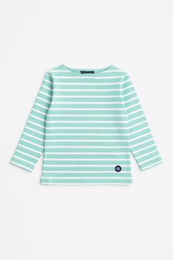 Garçon-T-shirt, polo, sous-pull-T-shirt-Marinière en coton épais enfant