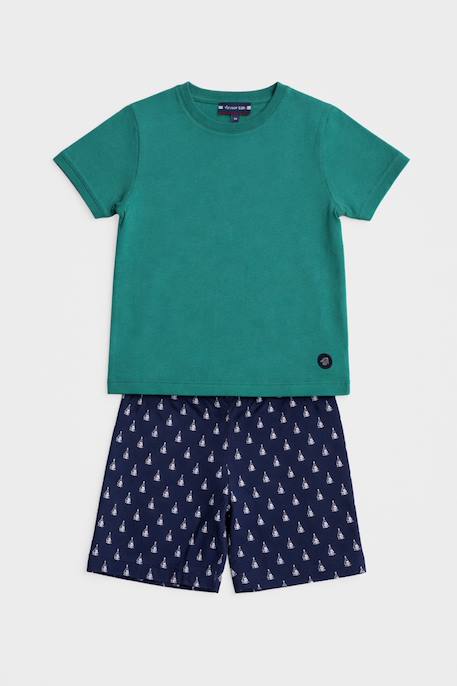 Garçon-Pyjama short enfant bateaux - coton léger