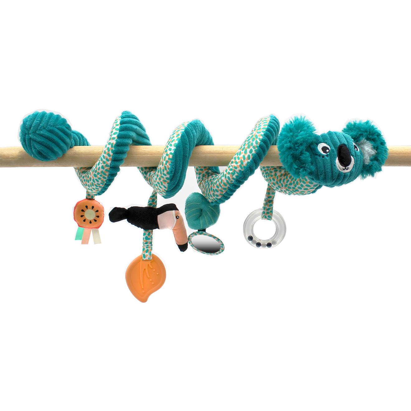 Spirale D'activités Renard, Avec Activités Sonores Et Tactiles, 40 Cm Bleu