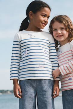 Garçon-T-shirt, polo, sous-pull-Marinière en coton épais enfant