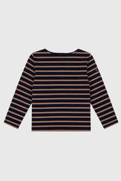 Garçon-T-shirt, polo, sous-pull-T-shirt-Marinière en coton épais enfant